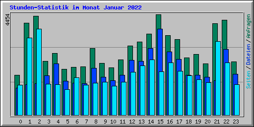Stunden-Statistik im Monat Januar 2022